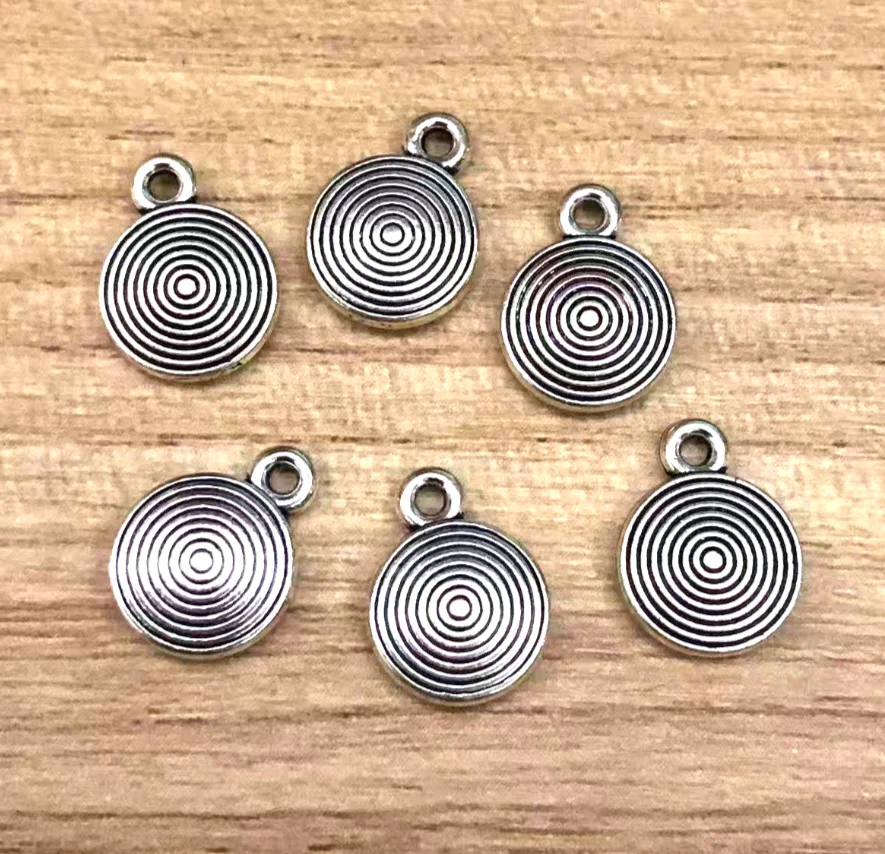 

30pcs 9*12mm Alloy metal tibetan silver spiral round pendants for jewelry handmade HW2902