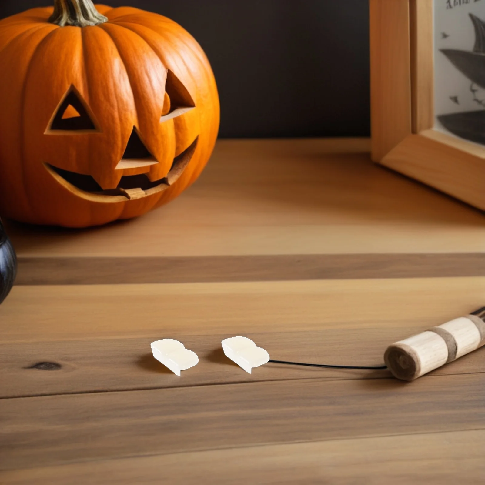 5 pezzi di oggetti di scena per conigli: Buck Accessori per feste di Halloween per adulti Cosplay Photo Booth Riutilizzabili Grandi denti finti Spaventosi Buck
