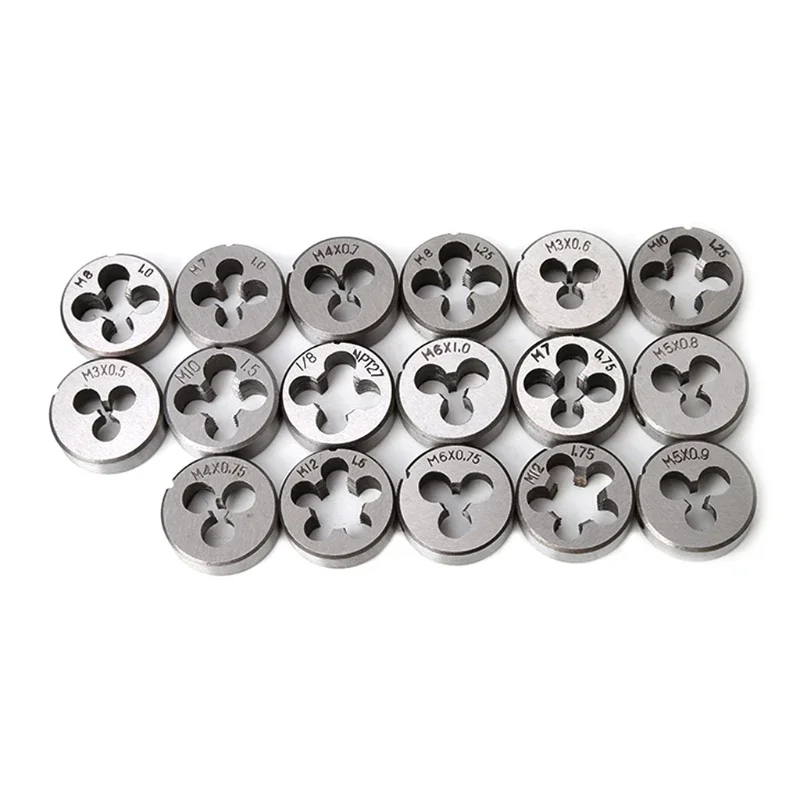 40Pcs Tap Die Set Hand Thread Plug Taps Hand Threading Tool Screw Thread Wrench Dies Kit With Storage Case