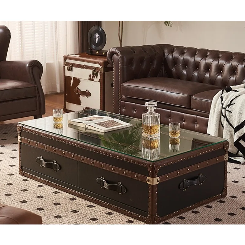 

Medieval leather coffee table club coffee table furniture
