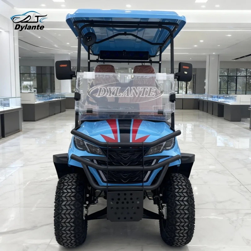 مبيعات المصنع مباشرة 4-مقعد عربة جولف كهربائية دورات الغولف 60 فولت محرك تيار متردد 120 كيلومتر نادي طويل المدى مركبة متعددة الأغراض