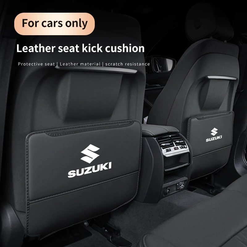 

Car Seat Back Protection AntiKick Rear Seat Storage Bag Suzuki Grand Vitara Alto Baleno Vitara IGNIS Jimny S-Cross Swift Samurai