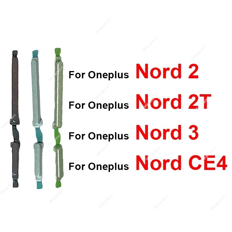 Power Volume Side Button For Oneplus Nord 3 N10 N30 CE4 5G Side Button On Off Power Volume Up Down Side Keypad Repair Parts