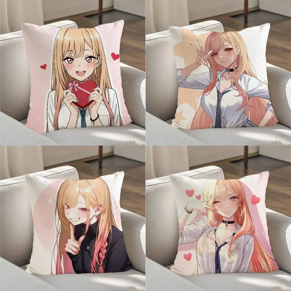

My Dress Up Darling Pillow Case Luxury Double-sided For Car Pillows 45x45 Cushions Cover Home And Decoration Sofa Pillowcase 50