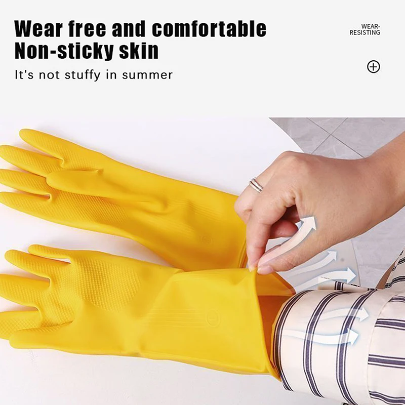 Guanti per lavare i piatti in lattice Ciotola per lavare la cucina domestica impermeabile da donna Lavaggio dei vestiti Pulizia delle verdure per la casa