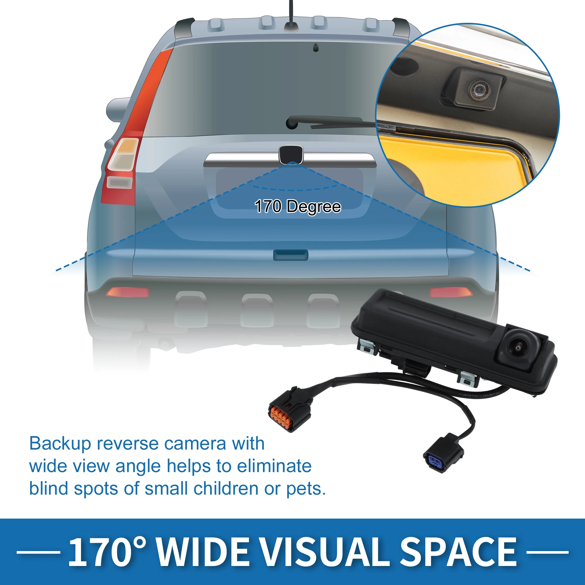 UXCELL Rear View Backup Park Assist Camera 99240-K0000 for Kia Soul 2020 2021 2022