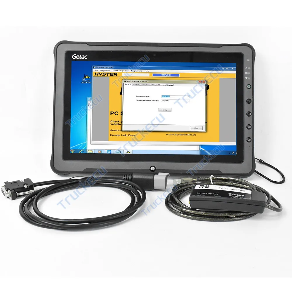 Forklift truck diagnostic scanner Hyster PC Service Tool Ifak CAN USB hyster diagnosis cable tool Thoughbook F110 tablet Laptop