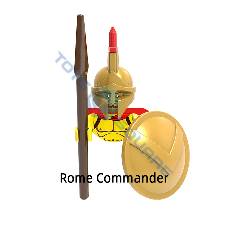 The Medieval Spartacus Centurion Crusader Rome Commander Heavy Infantry Arvoesine Model Blocks MOC Bricks Set Gifts Toys X0164