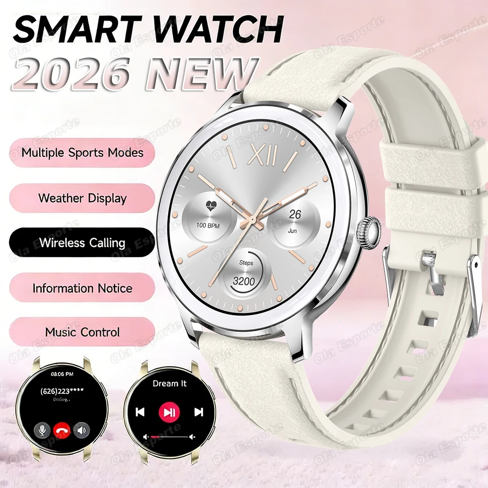 

2026 New Fashion Smart Watch Heart Rate IP68 Waterproof Bluetooth Call Bracelet Sports Women’s Health Monitor Ladies Smartwatch