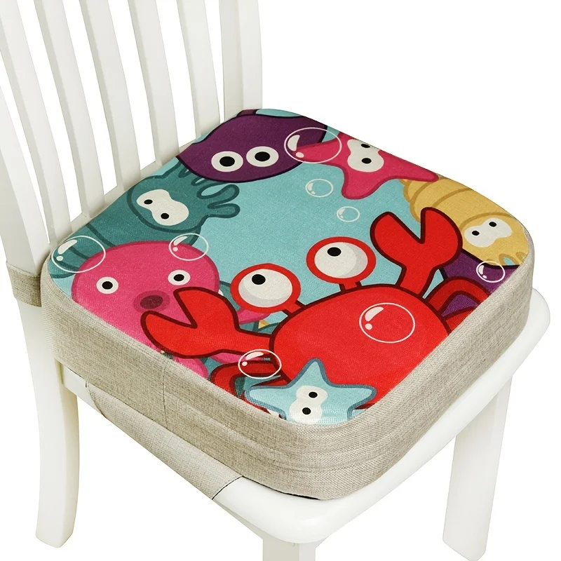Boost Your Youngsters's Comfort: Cartoon-Themed Non-Slip Seat Cushion for Youngsters - Thick, Washable, and Adjustable Height