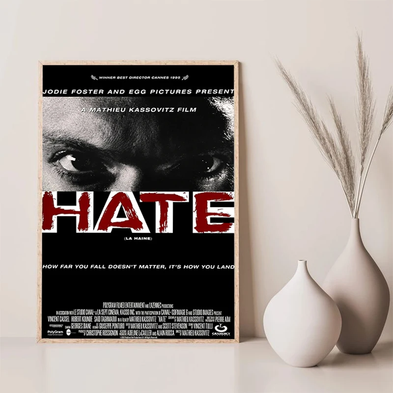 

1995 La Haine Movie Poster Painting on Canvas Home Room Decor Bedroom Decoration Decorative Paintings Print Posters for Wall Art