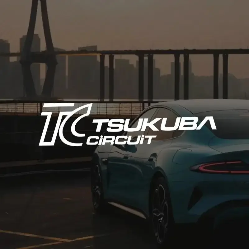 JDM TSUKUBA CIRCUIT Racing Sticker 1PC, Tokyo Track Theme Vinyl Decal for Car Truck Motorcycle Helmet Smooth Decor