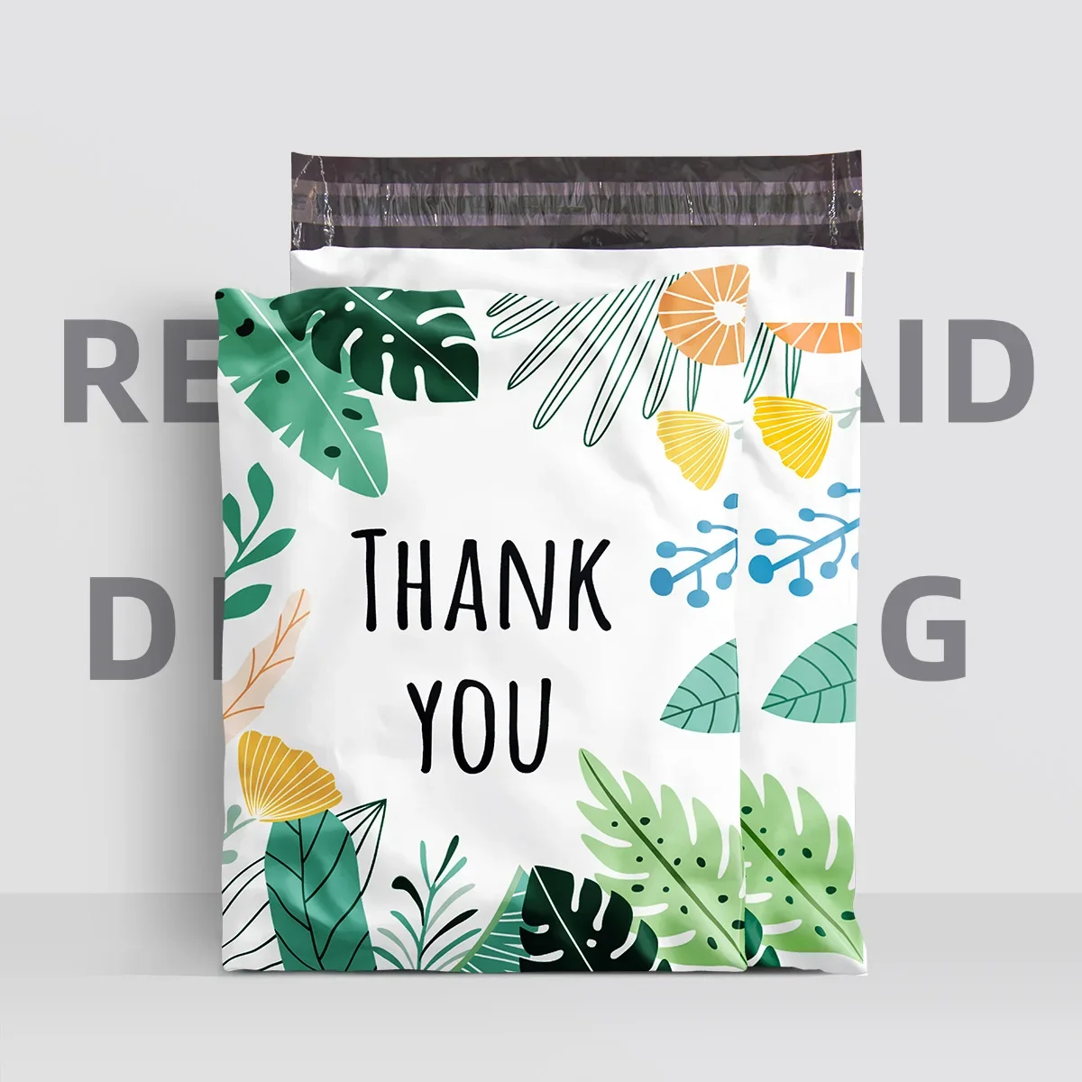 50Pcs THANK YOU Poly Express Delivery Bags Cartoon Print Waterproof Clothing Packaging Pouch Envelope Logistics Courier Parcel
