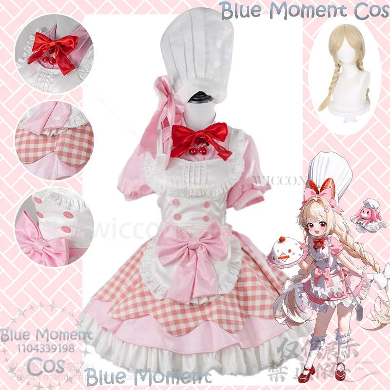 

Crust Game Nikke Goddess Of Victory Cosplay Japanese Kawaii Lolita Lace Plaid Skirt Cooks Uniform Wig Girl Women Suit Customized