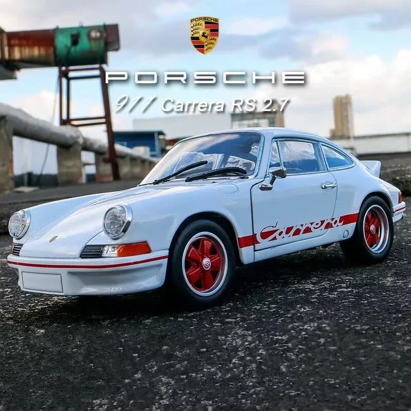 

Модель спортивного автомобиля WELLY 1:24 Porsche 911 Carrera RS, модель металлического гоночного автомобиля, имитация игрушек для мальчиков