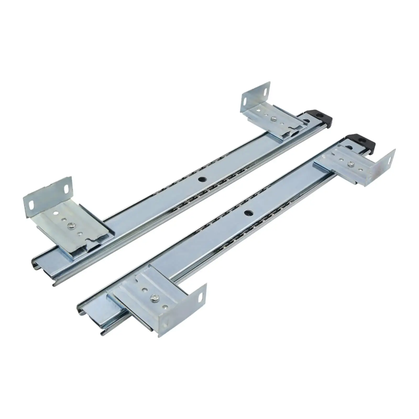 Keyboard Tray Under Desk Pull Out Rail Set Quiet Glide Track for Sliding Desk Workspace Organizer
