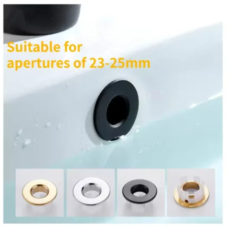 

Copper overflow hole decorative cover, circular overflow cover for water trough holes, insert ring for bathroom faucet basin