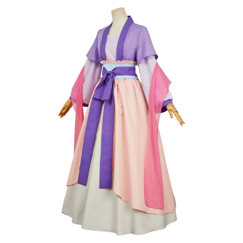 Costume de Cosplay Maomao pour femmes adultes, robe Kimono avec ceinture et perruque, Costume de fête de carnaval d'halloween, Anime d'apothicaire