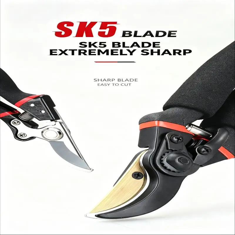 Heavy Duty Titanium Bypass Pruning Shears for Professional Gardening and Plant Clippers