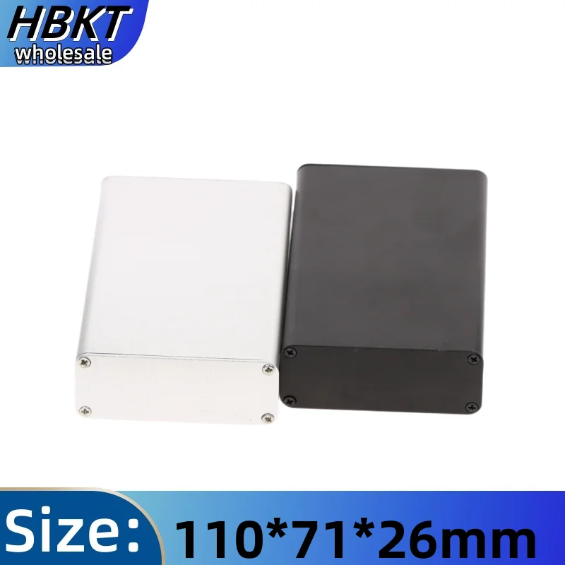 1pc Aluminum Enclosure Case Silver DIY Electronic Project PCB Instrument Box 110x71x26mm PCB Instrument Metal Box