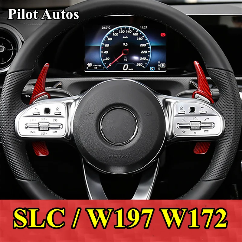 

Genuine Carbon Steering Wheel Shift Paddle Extended Shifter Trim For Mercedes SLC W197 W172 2016 2017 2018 2019 2020 2021 2022