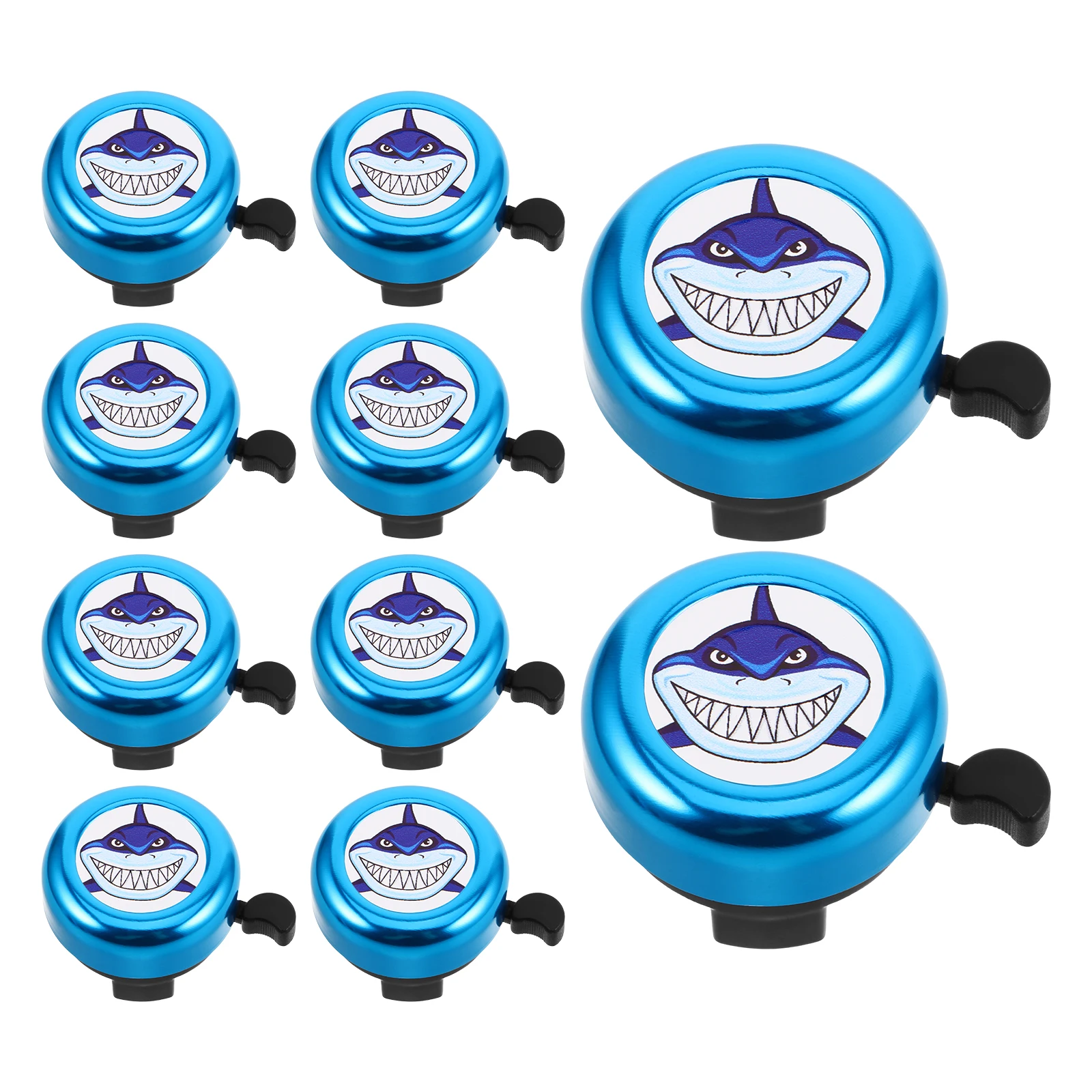 10Pcs Children Bike Bells Cartoon Design Loud Handlebar Ringing Bell for Toddler Bikes Tricycles Scooter Accessories