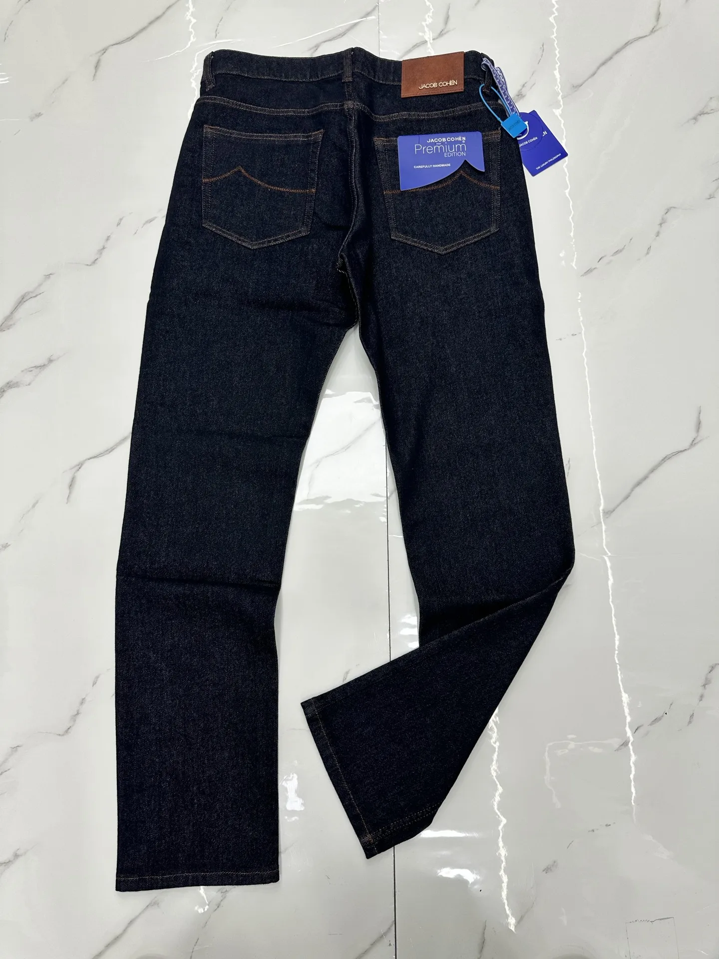 OECHSLI Jeans Thick Cotton Men 2026 Autumn Winter new embroidery elasticity outdoor quality straight Big size 30-40 long Pants