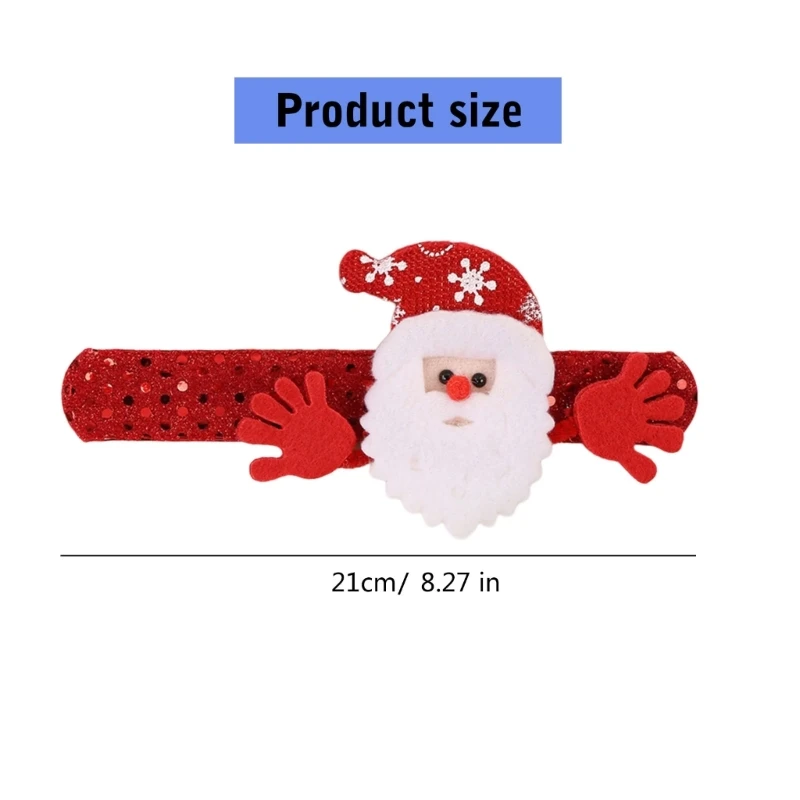 2025 New Christmas Themed Slap Bands for Kids and Family Durable Party Accessories