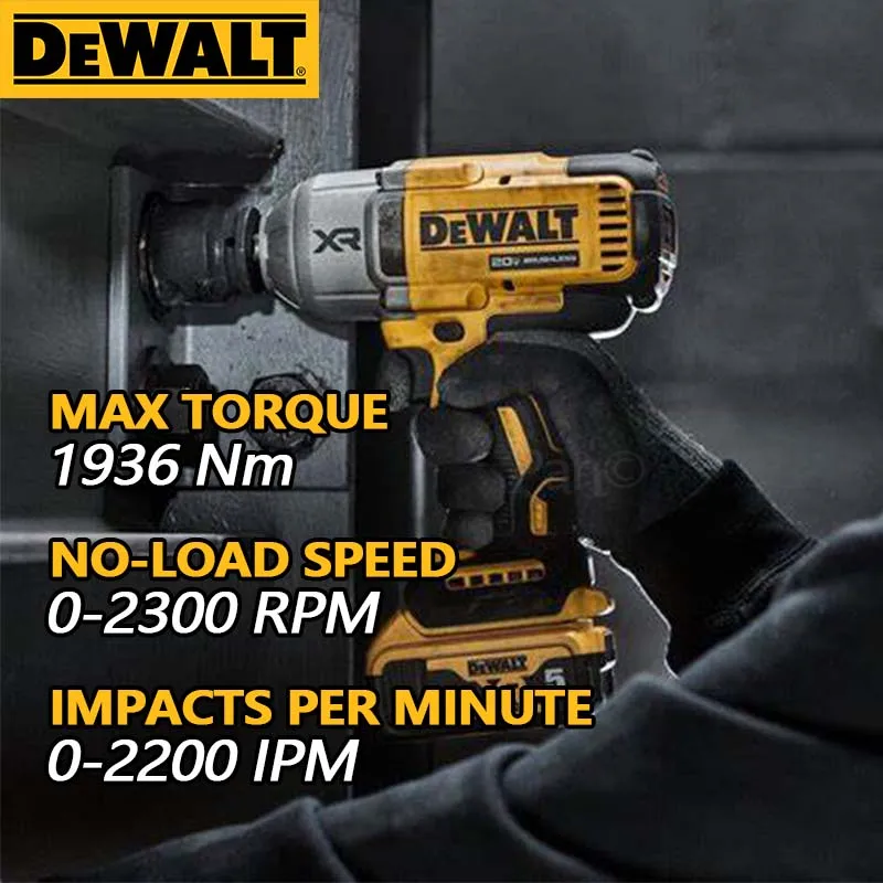 DeWalt-Brushless Electric Wrench Wind Gun, Auto Reparação, Lítio, Recarregável, Impacto, Remoção de Pneu, Dcf900