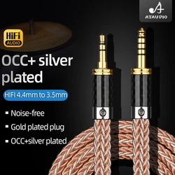 Hifi 3.5mm do 4.4mm przewód Aux Hi-end 2.5 zrównoważone do 3.5mm konwerter Audio kabel Adapter dla inteligentnych głośnik do telefonu