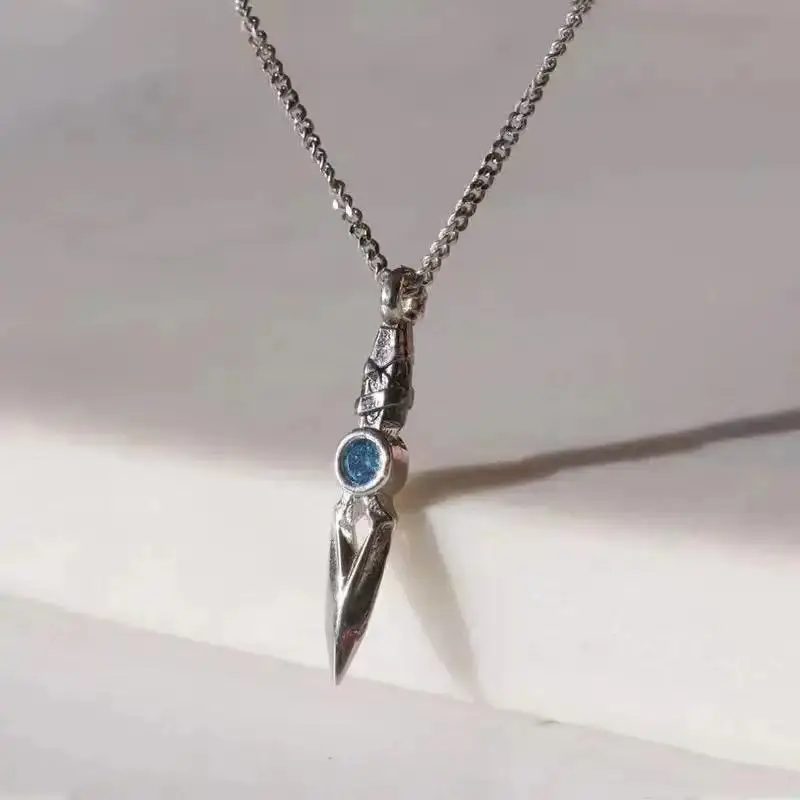 Game Valorant Necklace Jett Cosplay Unisex Blade Storm Knife Pendant Choker Fashion Jewelry Accessories Toy Gifts