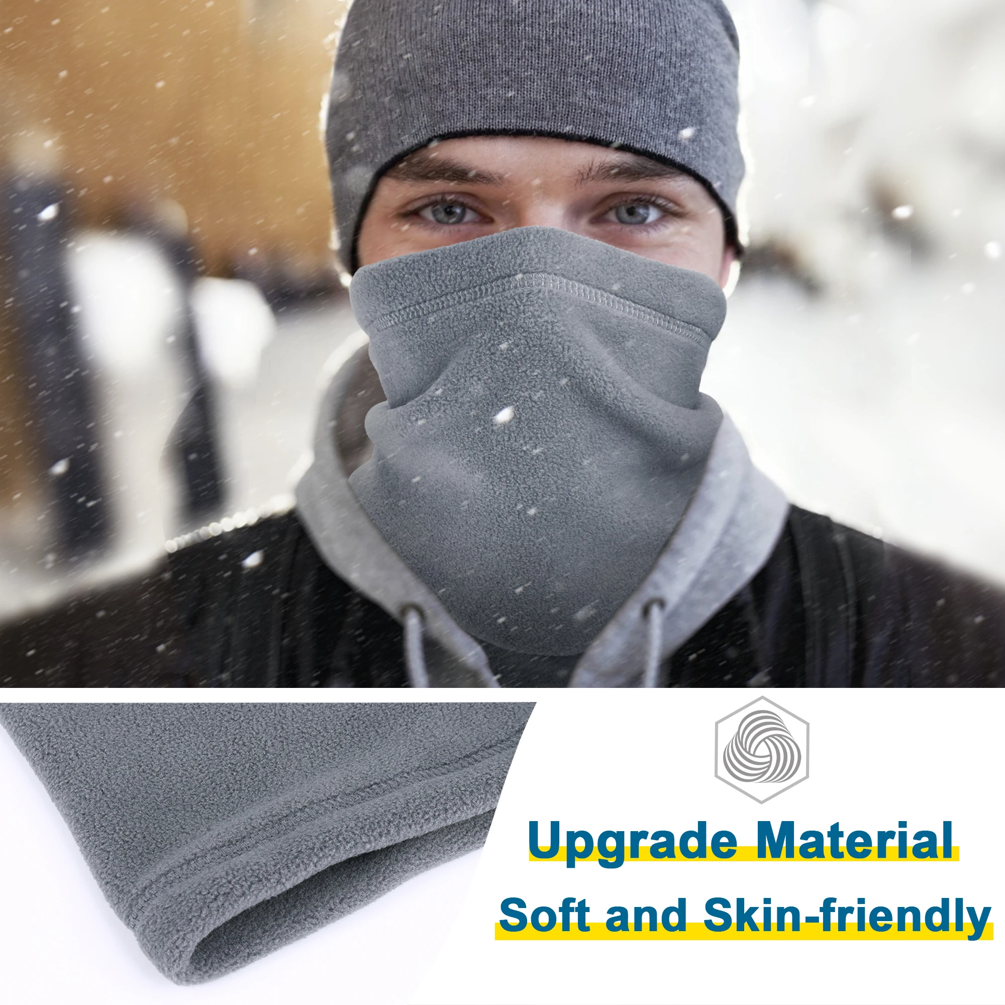 Winter Sports Thermal Bandana Half Mask Face Cover Hiking Cycling Training Snowboard Ski Neck Warmer Gaiter Tube Scarf Women Men