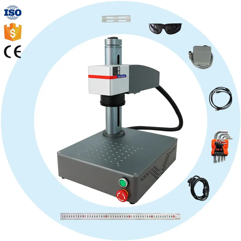 Fiber Laser 20w ring engraving And Graving 50 W Metallic Laser Printer Marking Name Necklace laser marking Machine