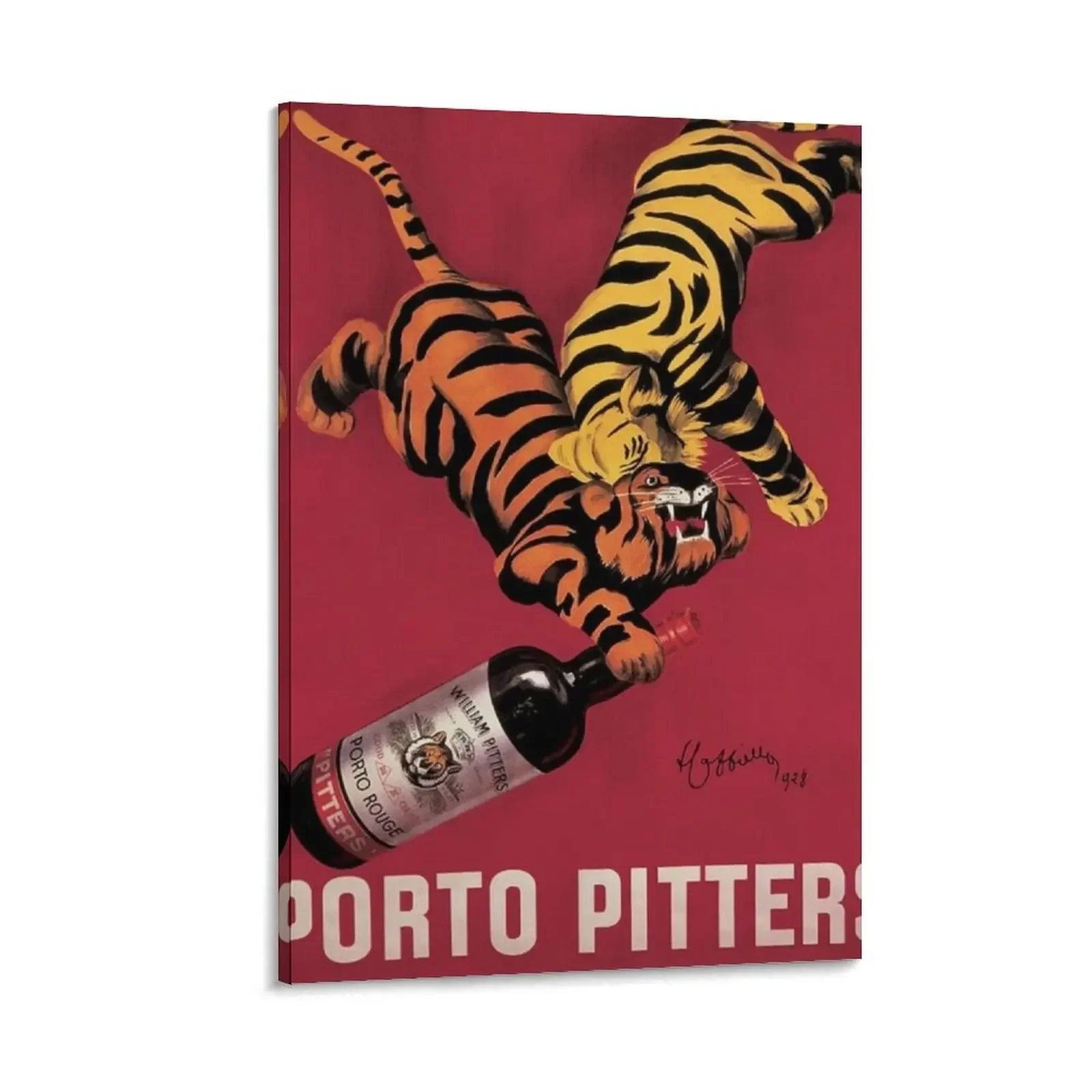

Vintage William Porto Pitters Alcoholic Peacock Advertisement Lithograph by Leonetto Cappiello Canvas Painting wall decoration