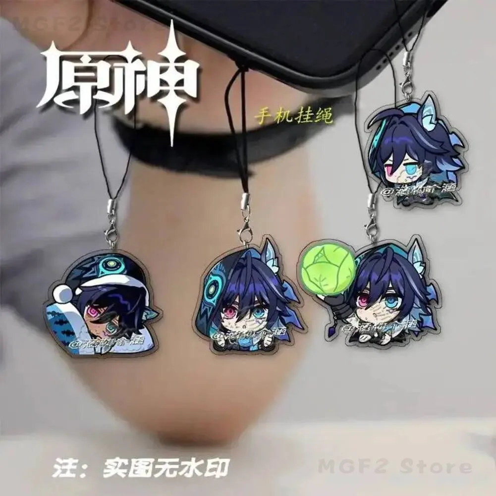 

Phone Mobile Lanyard KeyChain Genshin Impact Ororon Men Women Anime Print Figure Hanging Key Rope Pendant Fan Gift