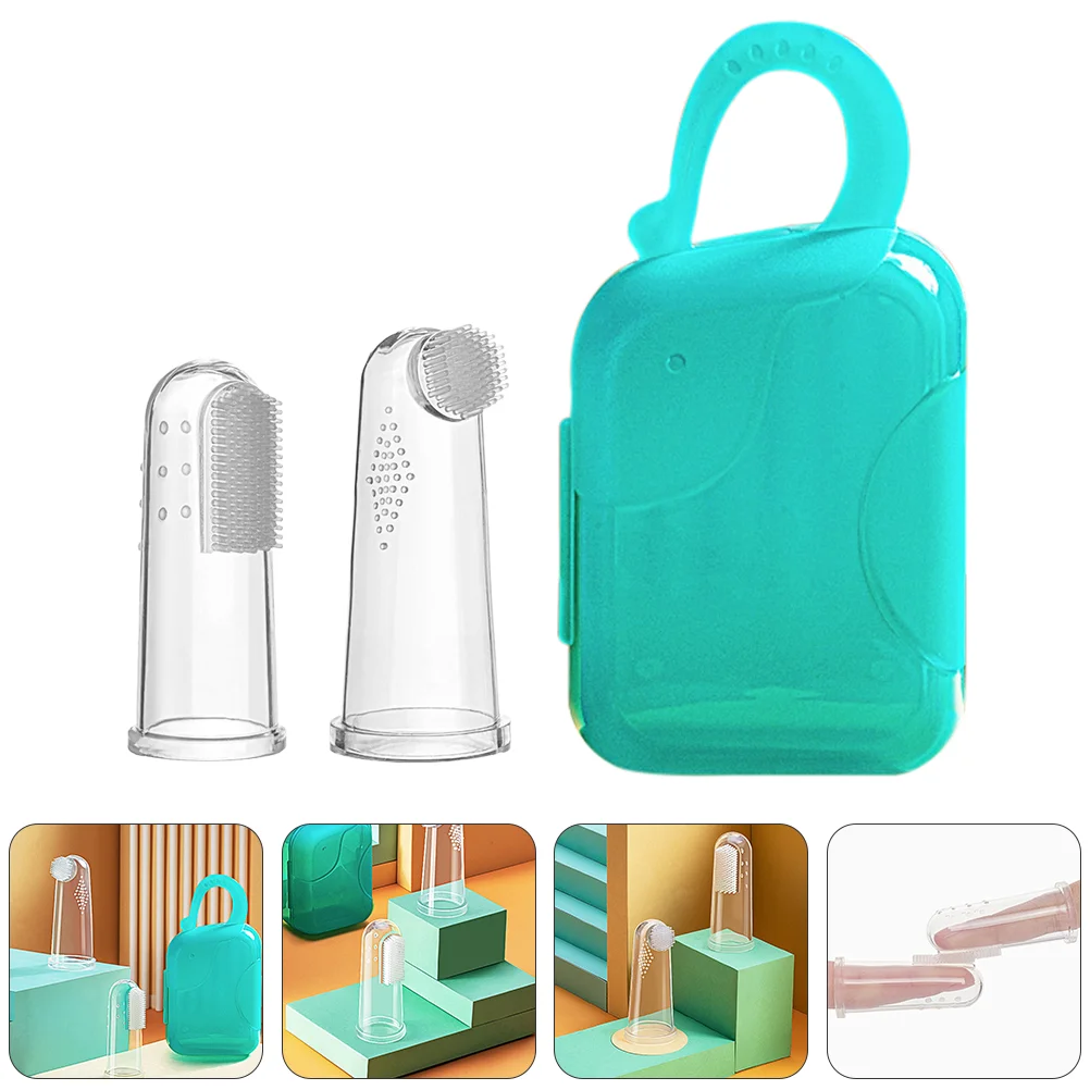 Finger Toothbrush Set Kid Oral Cleaning Kids Portable Toothbrushes for Baby Silica Gel Teeth Child Cleaner Pets