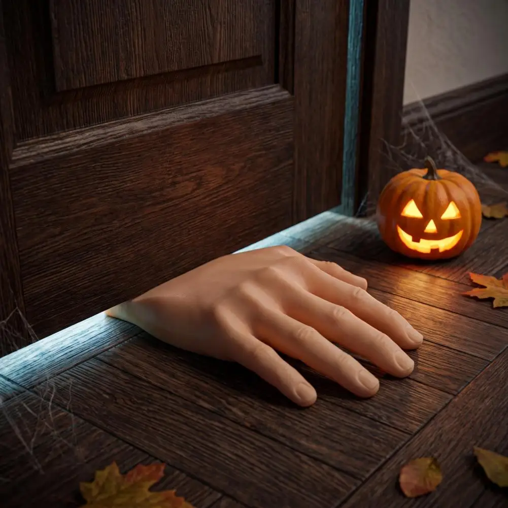 3D Printed Halloween Home Decor Terrifying Props Anti-Slip Ghost Hand Door Stopper Creative Bionic Hand Shape Door Wedge