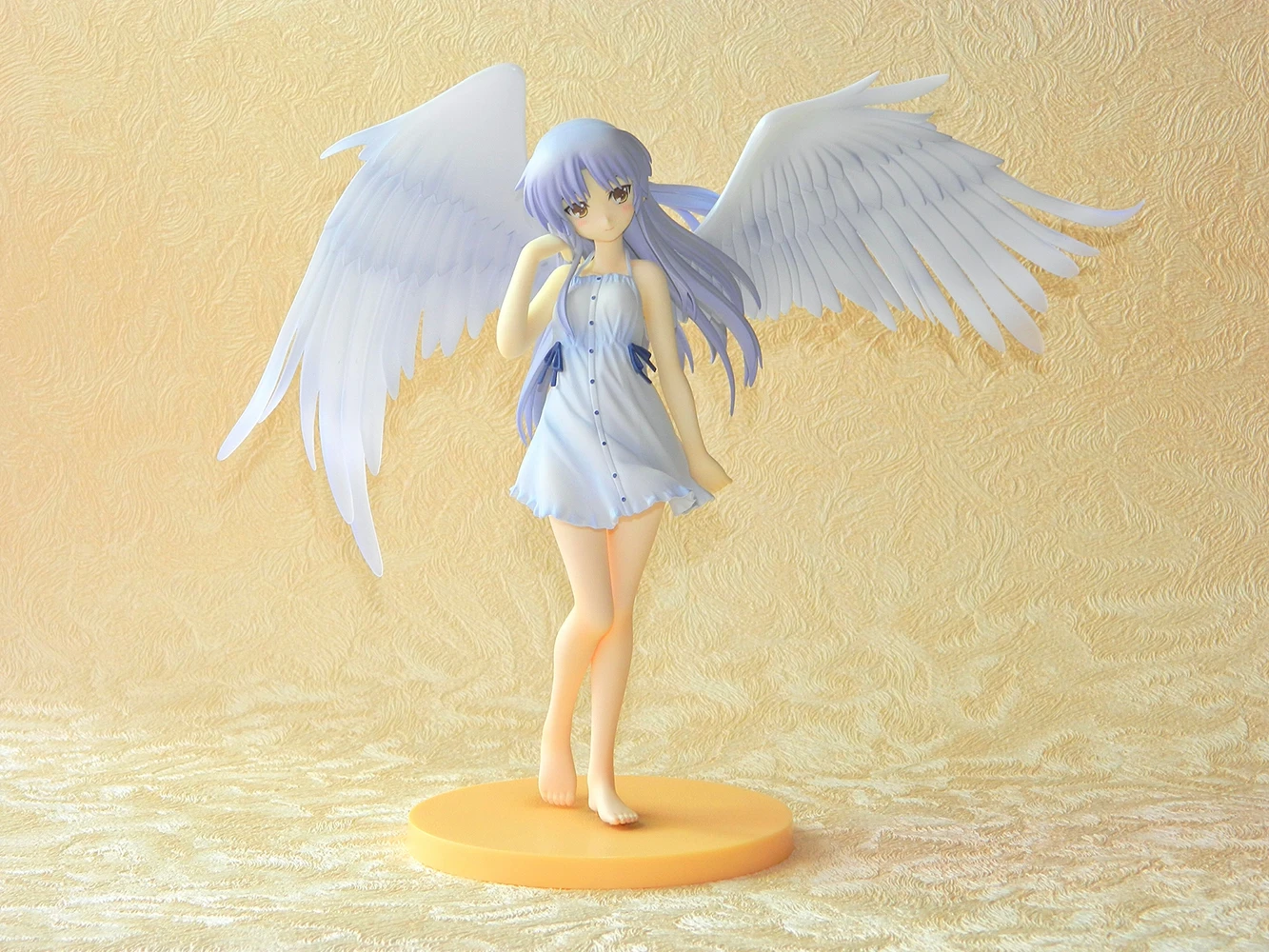 อะนิเมะนางฟ้า15ซม. เต้น! หุ่น Tachibana kanade แบบยืน Tenshi1/8แบบสถิตตุ๊กตาขยับแขนขาได้เก็บของเล่นของขวัญจอแสดงผล PVC