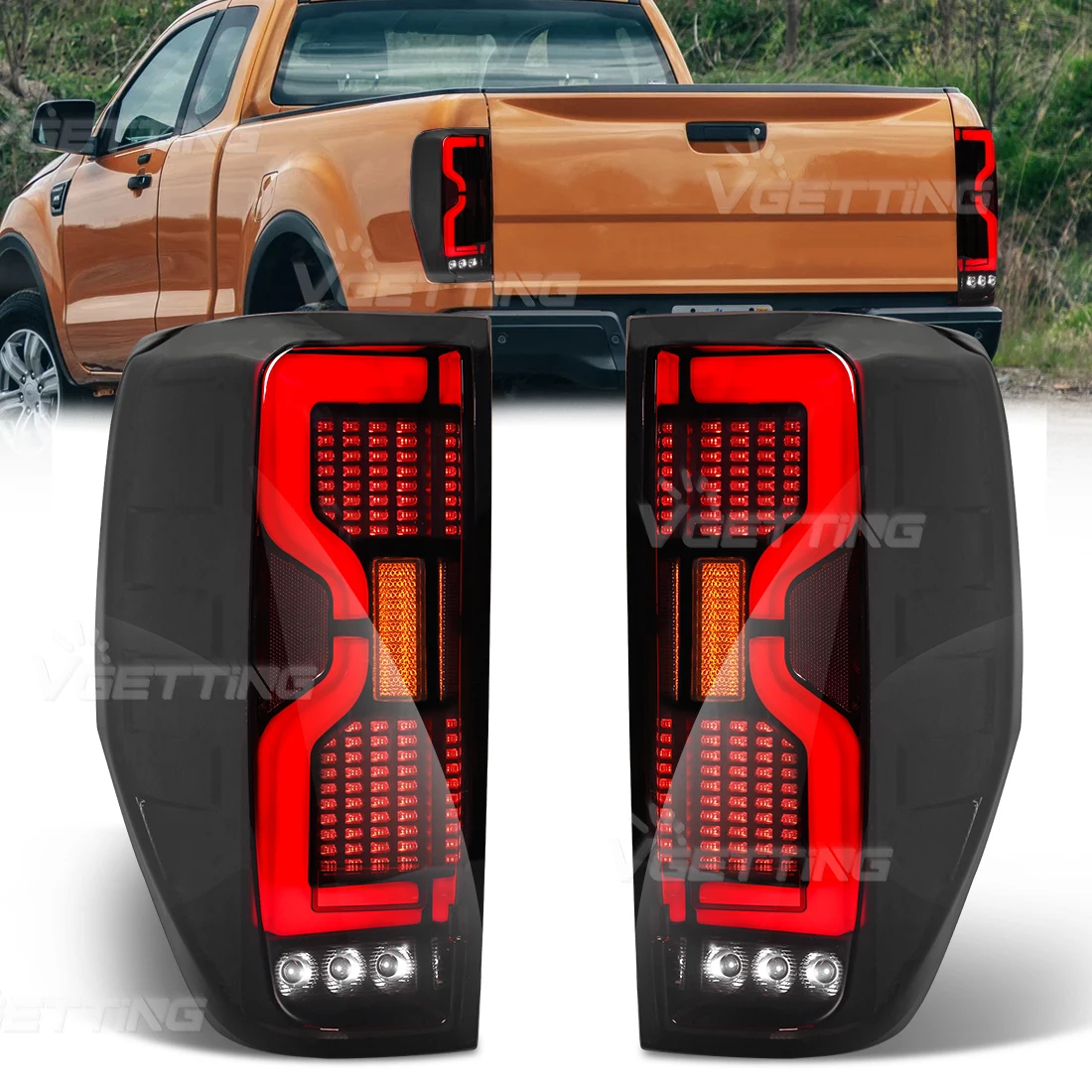 Car Light For Ford Ranger T6 T7 T8 XL XLT XLS WIldtrack 2012 2013 2014 2015 2016 2017 2018-2021 LED Taillamp Turn Signal Light