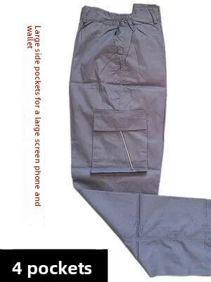 

Pure Cotton Summer Wearable Work Trousers Loose Fit Thin Model for Auile Repair Engineering Welding Men's Workwear