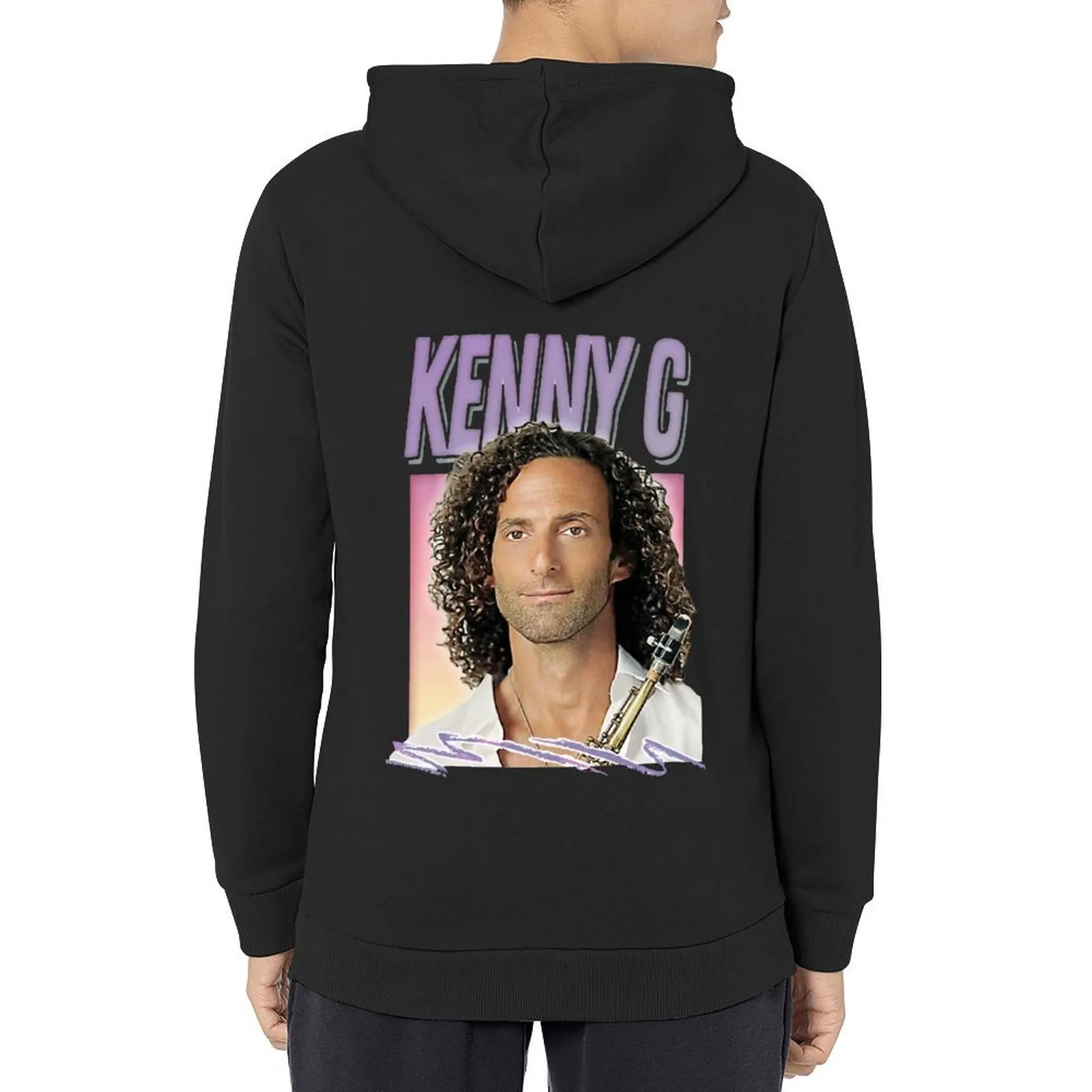 

Retro 90s Kenny G Hoodie hooded shirt graphic t shirts men anime clothing men's winter sweater tracksuits