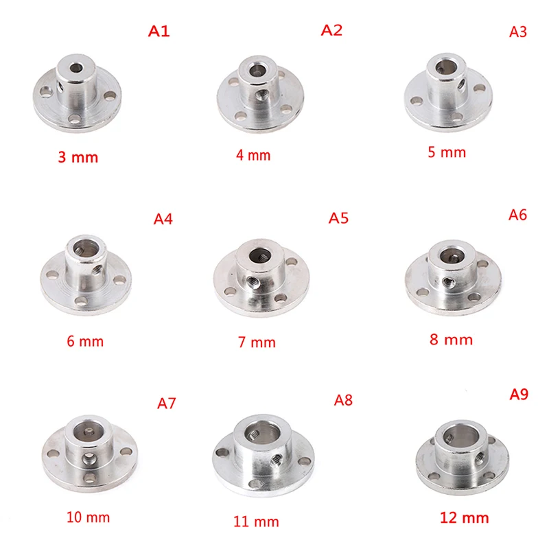 1PC 3/4/5/6/7/8/10/11/12mm rigid flange coupling motor guide shaft coupler