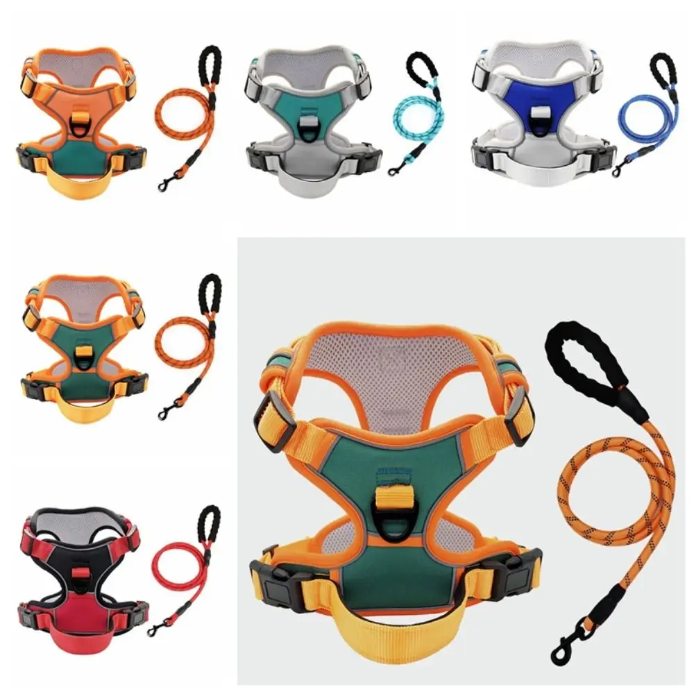 No Pull Dog Harness Fashion 360° Reflective Colorful Dog Collars S/M/L/XL Soft Padded Dogs Chest Strap Outdoor Walking