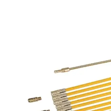 10Pcs 33cm 4mm Fiberglass Cable Rods Yellow Fish Tape Electric Wire Threader With Connectors And Storage Case For Conduit Pullin