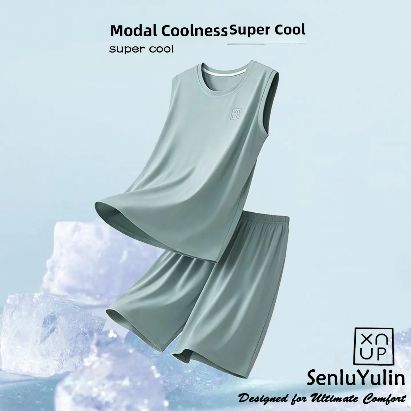 Cool modal pajamas—x6012 vest and shorts