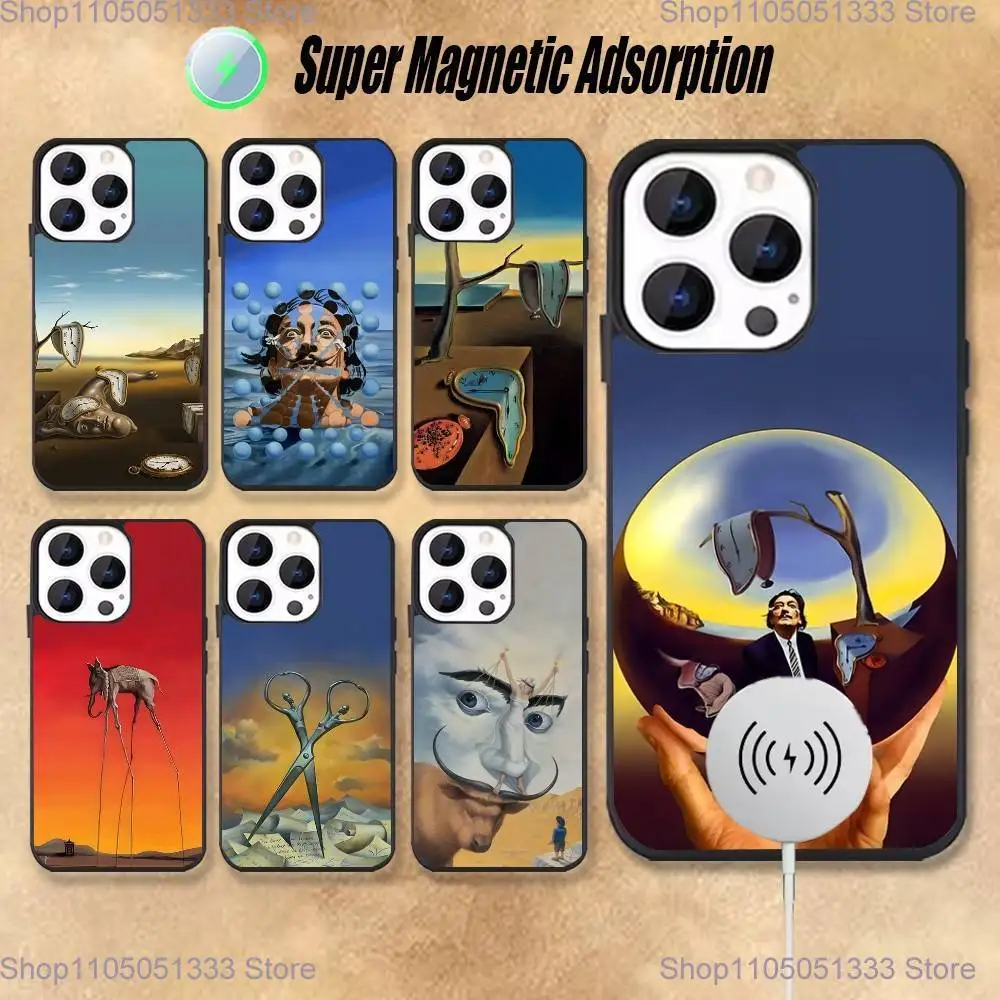 

S-Salvador D-Dali Art Phone Case For iPhone 17,16,15,14,13,12,11,Pro,Max,Plus,Mini,Magsafe,Magnetic Wireless Charging Case
