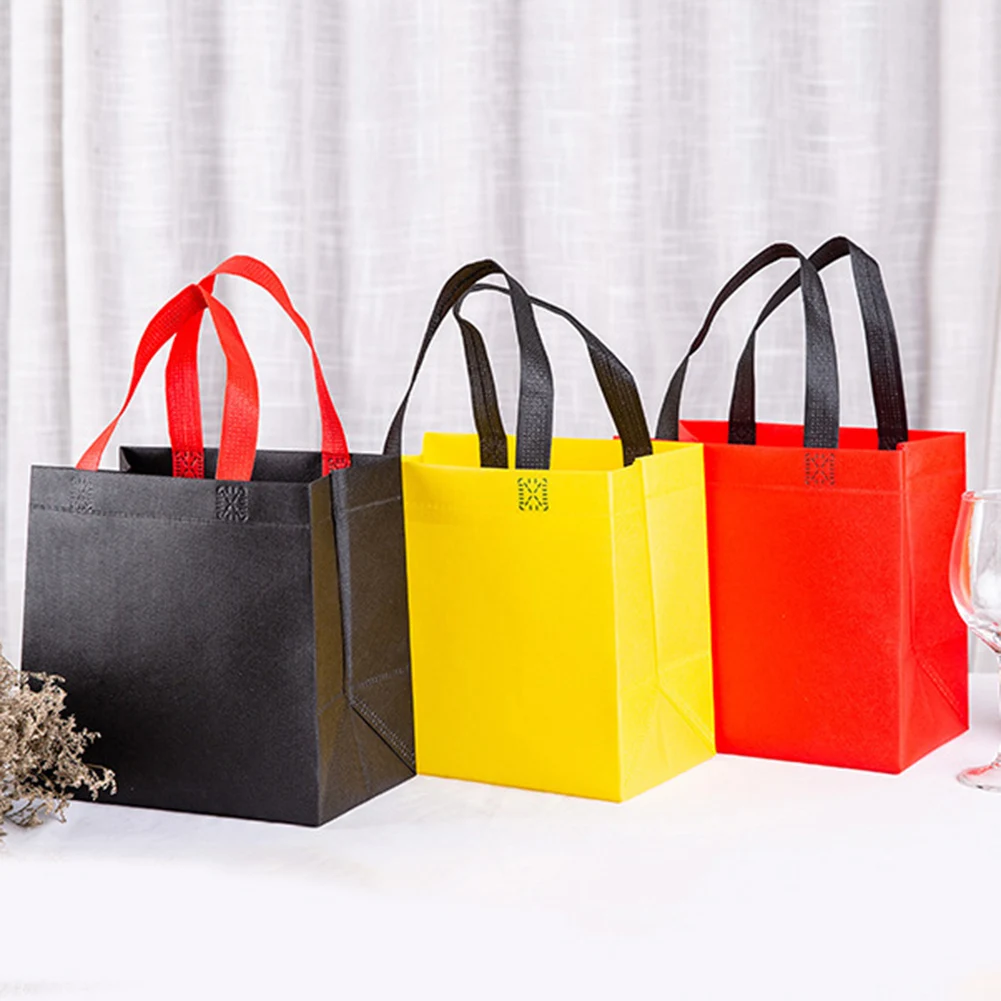 High Quality Foldable Shopping Bag Women Reusable Fabric Non-woven Tote Bag Pouch Lunch Eco Bag Grocery Shopping Bags Handbag