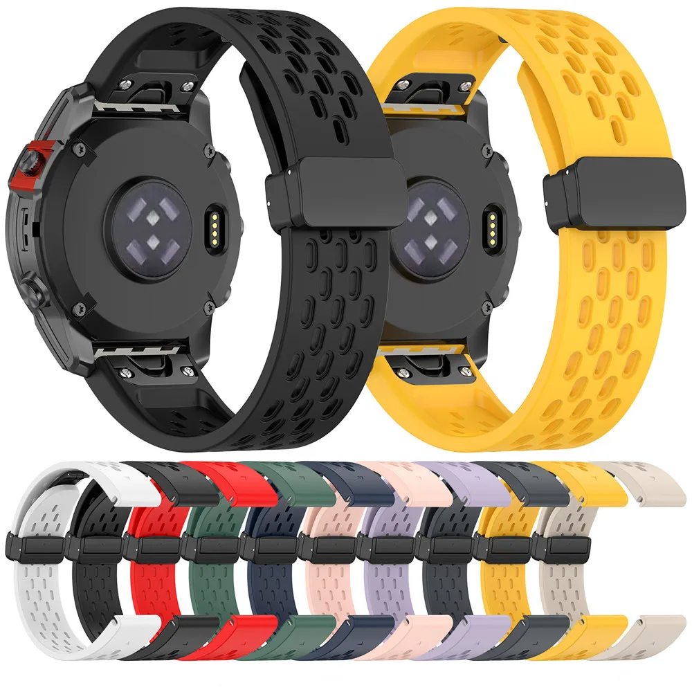 26mm Silicone Strap For Garmin Fenix 7X pro Band Folding buckle Strap for Fenix 6X pro