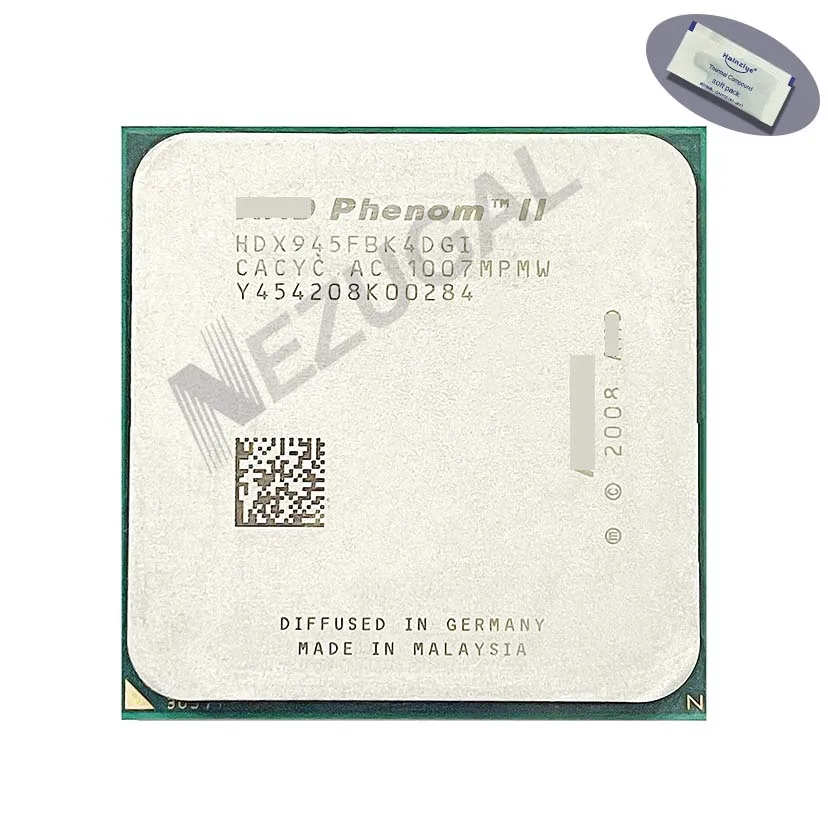 Phenom II X4 945 125W X4-945 HDX945FBK4DGI HDX945FBGIBOX 3 Ghz Quad Core 2M 125W Socket AM2+ Socket AM3 CPU processor