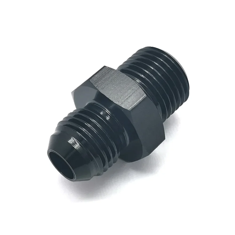 Adaptador recto de ajuste macho métrico AN6 6an a M16x1.5 de aluminio negro